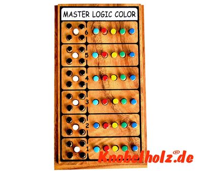 Master Logic Color, Superhirn Knobelholz Logic Spiel Farbcode Kombinationsspiel Kinde