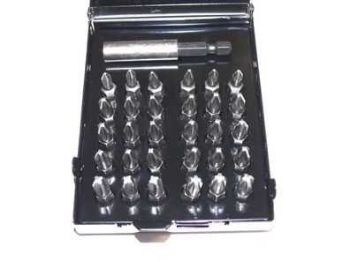 Bitset 31-teilig , Kreuz PZ und PH , + Bithalter , S2-Stahl