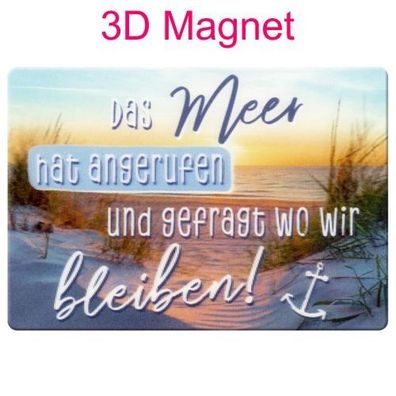 Sheepworld Gruss & Co 3D Magnet "Meer" mit Kuvert Neuware