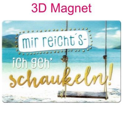 Sheepworld Gruss & Co 3D Magnet "Schaukeln" mit Kuvert Neuware