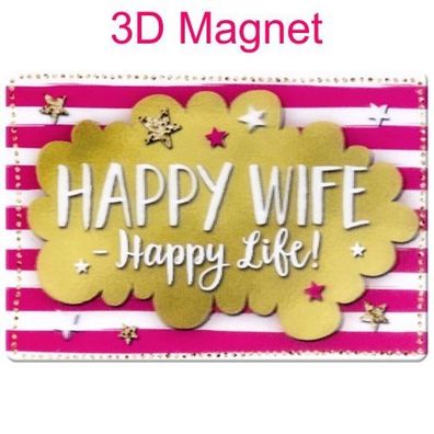 Sheepworld Gruss & Co 3D Magnet "Wife" mit Kuvert Neuware