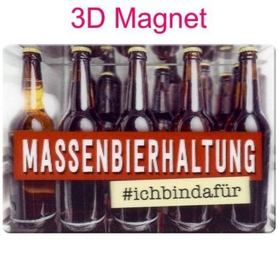 Sheepworld Gruss & Co 3D Magnet "Massenbierhaltung" mit Kuvert Neuware