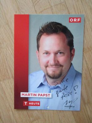 ORF Fernsehmoderator Martin Papst - handsigniertes Autogramm!!!