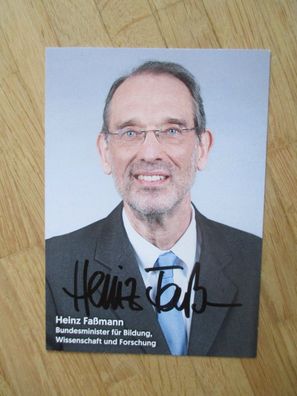 Österreich Bundesminister Prof. Dr. Heinz Faßmann - handsigniertes Autogramm!!
