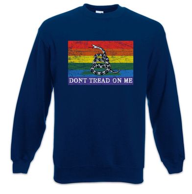 Dont Tread On Me Pride Flag Sweatshirt Pullover Gadsden Fun Gay Flagge Schwul