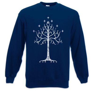 White Tree Sweatshirt Pullover Herr der Gondor Symbol Ringe Minas Tirith Weißer Baum