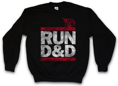 Run D&D Sweatshirt Pullover Fun Dungeons & Pen And Paper Dragons Rpg Rollenspiel