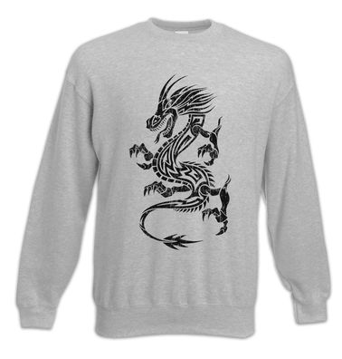 Tribal Chinese Dragon I Sweatshirt Pullover China Symbol Tattoo Chinesischer Drache