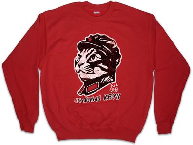 Chairman Meow Sweatshirt Pullover Mao Cat Cats Zedong Fun Kommunismus Katze Katzen