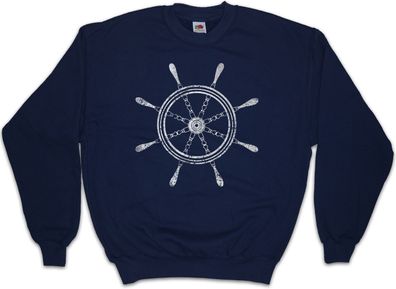 Oldschool Nautical Wheel I Sweatshirt Pullover Tattoo Steuerrad Anker Anchor Star