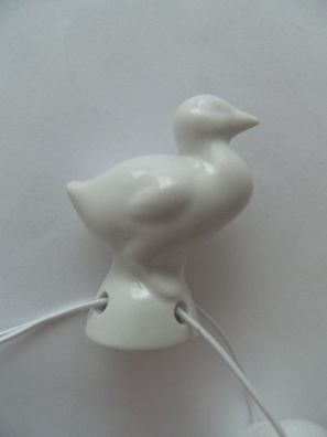 Porzellan Tropfenfänger Gans, weiß, für Kaffee- oder Teekannen, Ente Küken Figur Tier