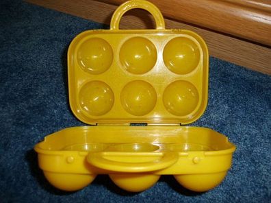 Eierbehälter--Sonja Plastic--für 6 Eier gelb