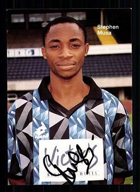 Stephen Musa 1. FC Saarbrücken 1993-94 Autogrammkarte + A 56684