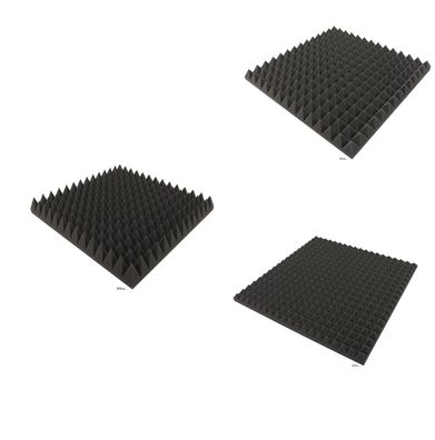 Musterpaket, Akustik Pyramiden Schaumstoff Dämmung, ca50 x 50 x 3cm,5cm,7cm