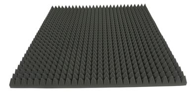 1 Stk. (Ca. 1 m² - Ca. 97,5 x 97,5 x 7 cm) Pyramiden Schaumstoff Akustik Dämmung