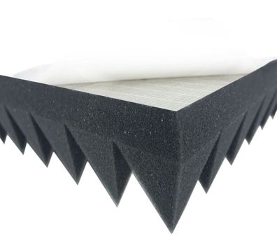 Pyramidenschaumstoff (ca. 100x50x7cm) Selbstklebend Akustik Schaumstoff Dämmung