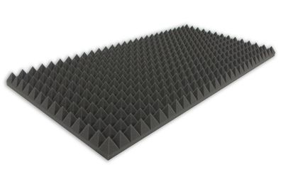 Akustikschaumstoff Pyramidenschaumstoffe 16 - Py ca. 100x50x5 Schwarz = ca. 8 m²