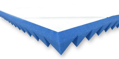 Goma Espuma con Pirámides Azul 5cm Autoadhesivo Acústica Sonido Aislamiento