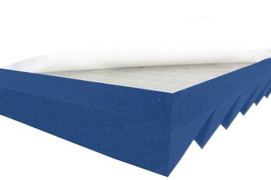 Triangle Profile Fins (Blue) Wave Panel 5cm Self Adhesive Acoustic Foam