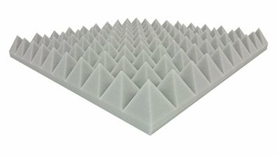 Akustikschaumstoff Pyramidenschaumstoffe 28 - Py ca. 50x50x6 grau = ca. 7 m²