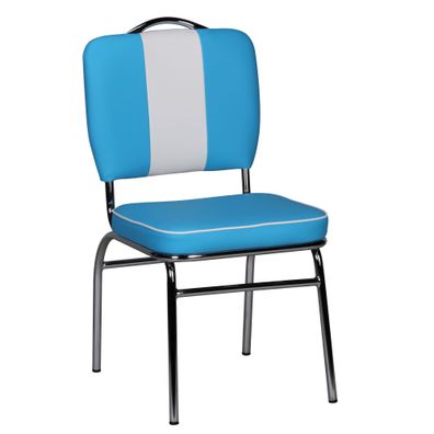 Wohnling Esszimmerstuhl American Diner 50er Jahre Retro Blau Weiß Stuhl Sessel