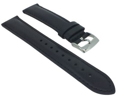 Emporio Armani > Uhrenarmband Leder 18mm schwarz AR0101 AR0121 AR0207