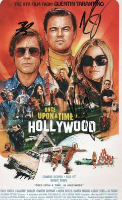 Once upon a Time in Hollywood Cast Autogramm Brad Pitt, Leonardo Dicaprio
