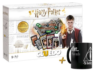 Cluedo Harry Potter Brettspiel Spiel + Zaubertasse "Deathly Hallows" Kaffeetasse