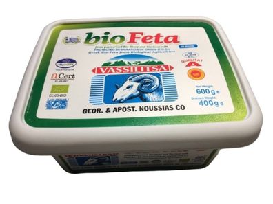Vassilitsa BIO Feta 2,4kg-4kg Schafkäse Schafskäse Fetakäse in Salzlake Griechenland