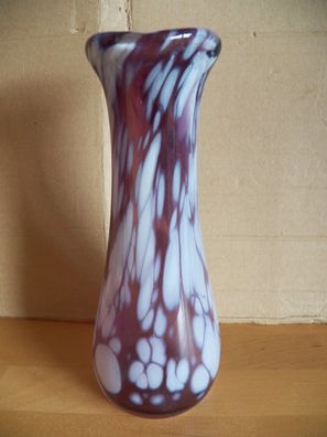 Vase Tischvase lila mit weißen Flecken ca.20,5 cm Hoch