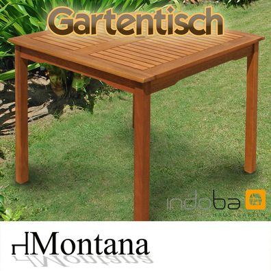 Gartentisch, Terrassentisch aus Holz, quadratisch, Serie Montana von indoba®