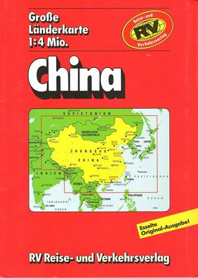 China Große Länderkarte 1:4 Mio aus 1985