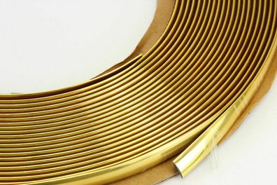 GOLD Zierleiste 10mm x 15m selbstklebend universal für Auto Goldleiste Kontur