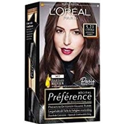 Loreal Kühles Hellbraun 5.21 Preference Intensives hoch Glanz Elixier Haarfarbe