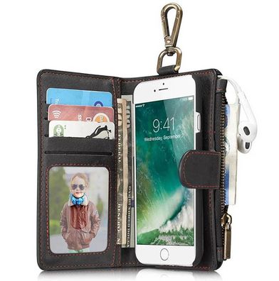 CaseMe Multifunktion Leder Handy Tasche Case Hülle Bumper Etui iPhone Für Samsung