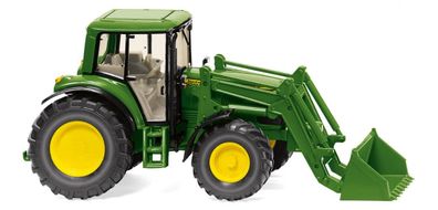Wiking 039338 John Deere 6920 S mit Frontlader, Traktor Modell 1:87 (H0)