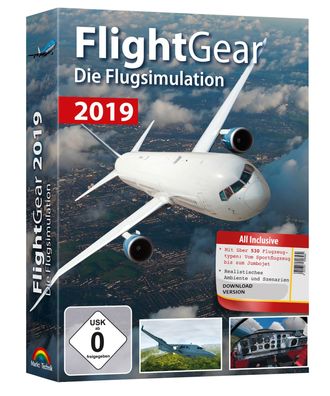 Flight Gear 2019 - Flugsimulator inkl. PDF Schnellanleitung in Deutsch - Download