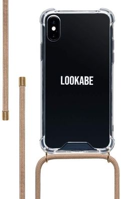Lookabe Necklace Case Handyhülle mit Handykette für iPhone XS/ X nude