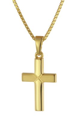 trendor Schmuck Kreuz-Anhänger für Kinder Gold 333 mit goldplattierte Halskette 7568