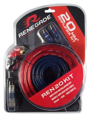 Renegade REN20KIT Kabelkit 20 mm² Anschlusset für Endstufen