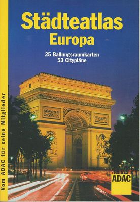 ADAC Städteatlas Europa 2002. 25 Ballungsraumkarten, 53 Citypläne