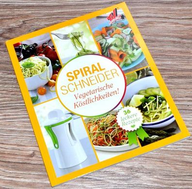 Spiralschneider Vegetarisches Rezeptuch Veggie Kochbuch Buch 36x Rezepte NEU