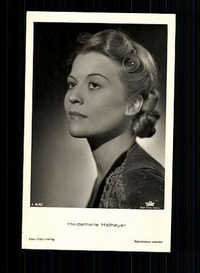 Heidemarie Hatheyer Film-Foto-Verlag 30er Jahre Postkarte Nr. A 3675/1 + P 6545