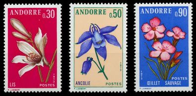 Andorra (FRANZ. POST) 1973 Nr 250-252 postfrisch X08917E