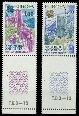 Andorra (FRANZ. POST) 1977 Nr 282-283 postfrisch SENKR X08935A
