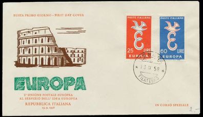 Italien 1958 Nr 1016-1017 BRIEF FDC X0894AA