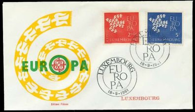 Luxemburg 1961 Nr 647-648 BRIEF FDC X089522