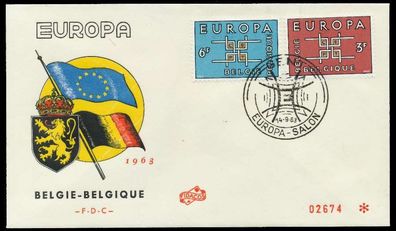 Belgien 1963 Nr 1320-1321 BRIEF FDC X08959A