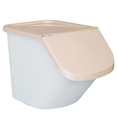 Zutatenspender, 40 Liter, LxBxH 610 x 430 x 450 mm, Behälter weiß, Deckel beige