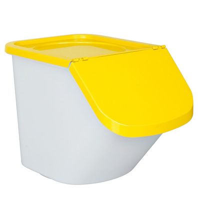 Zutatenspender, 40 Liter, LxBxH 610 x 430 x 450 mm, Behälter weiß, Deckel gelb